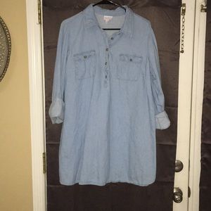Denim maternity dress